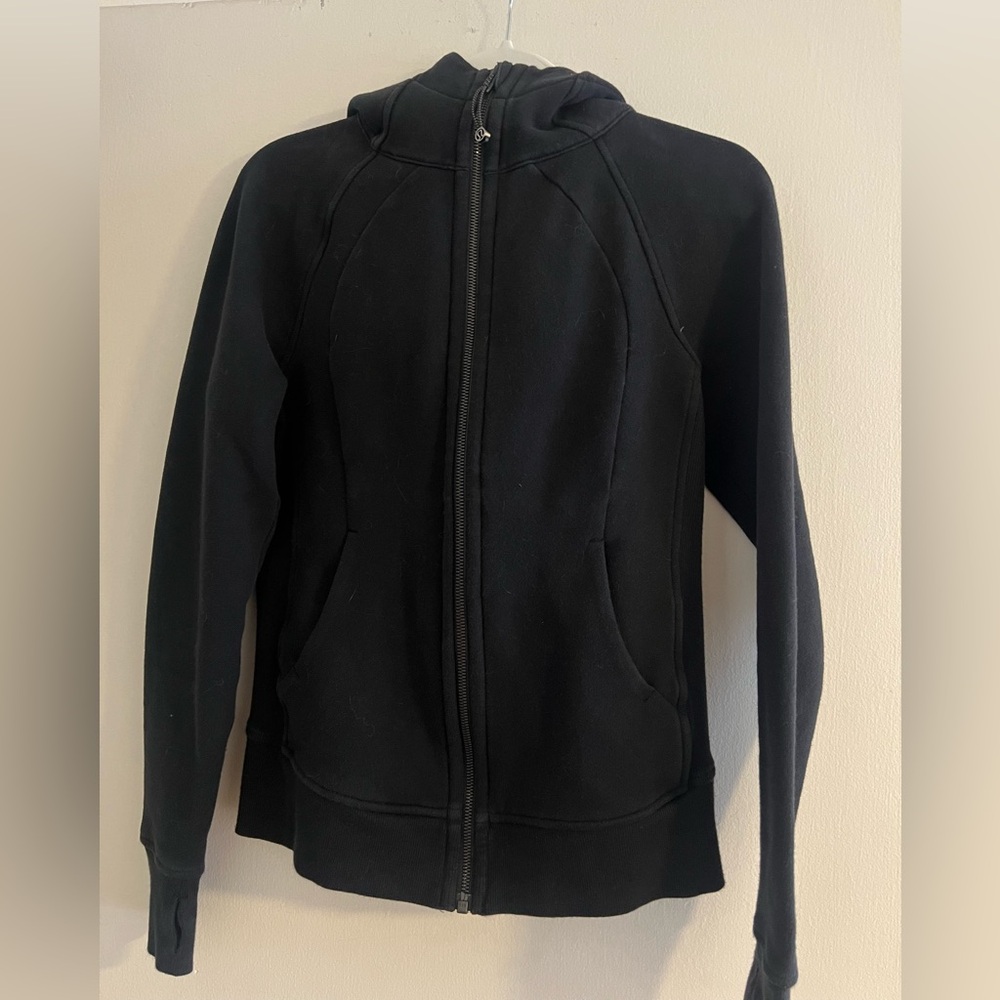 Lululemon scuba full zip jacket black size 4